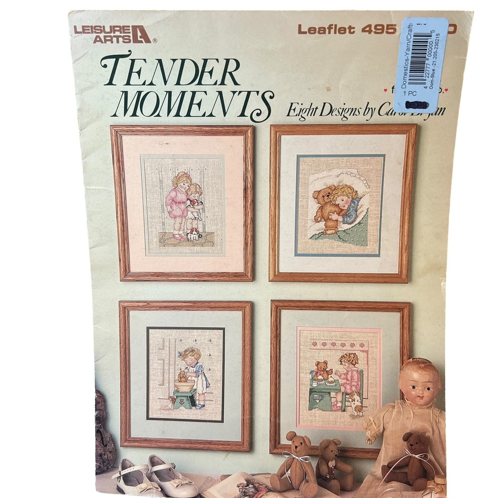 Leisure Arts Tender Moments‎ Cross Stitch Leaflet 495 – 8 Designs